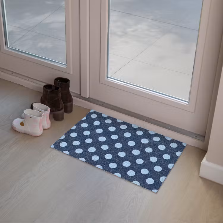 Klassiek - Dots - Blauw Deurmat klein 898 -sfeer3