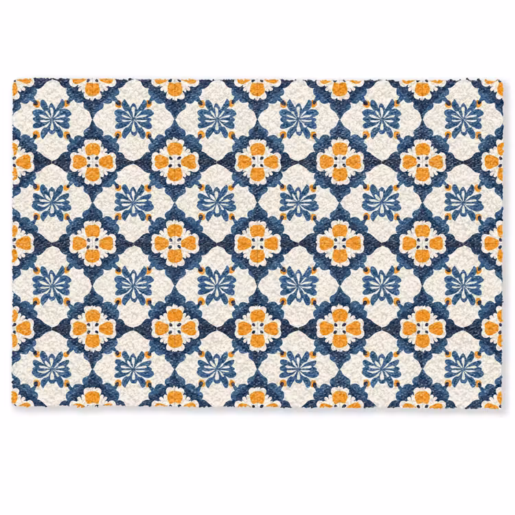 Klassiek - Geometrisch - Blauw Deurmat klein 898 -zkaufland3d