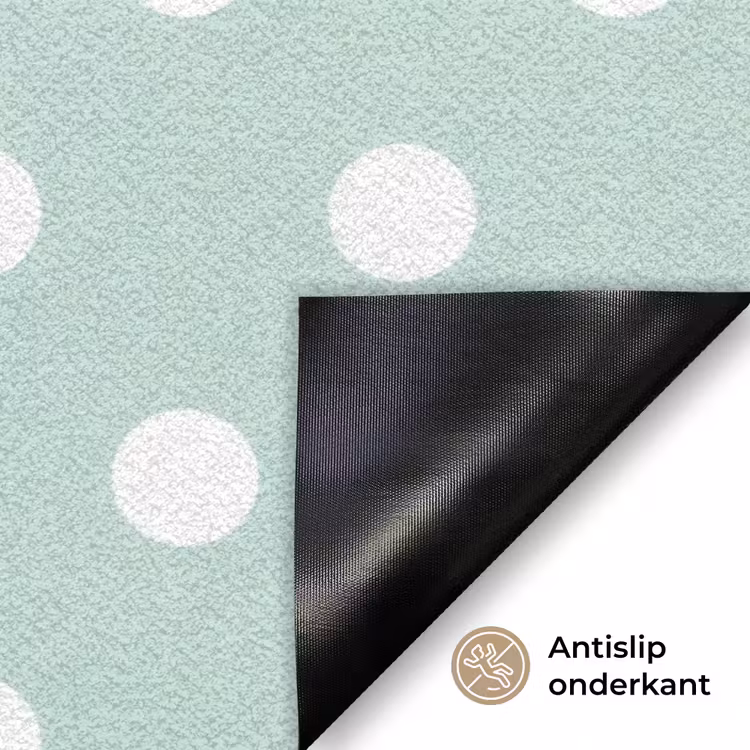 Klassiek - Polka - Groen Deurmat klein 898 -antislip_NL