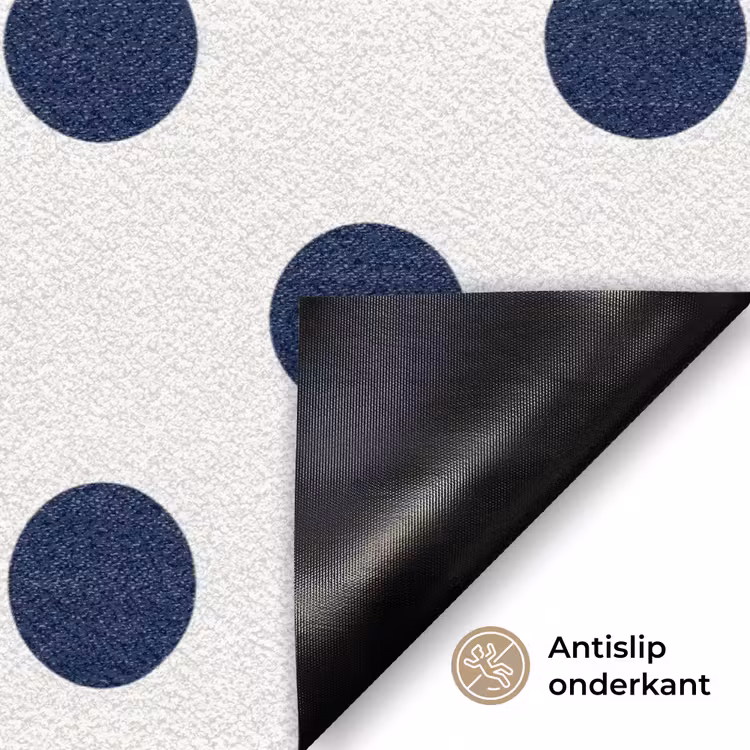 Klassiek - Stippen - Blauw Deurmat klein 898 -antislip_NL