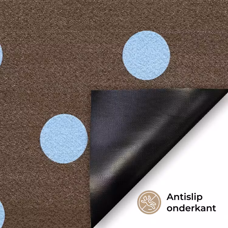 Klassiek - Stippen - Bruin Deurmat klein 898 -antislip_NL