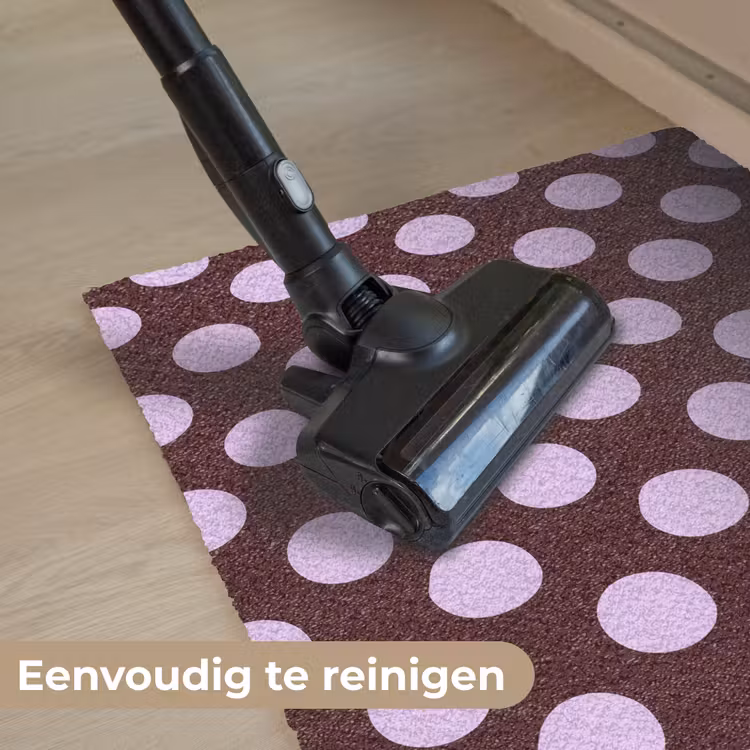 Klassiek - Stippen - Paars Deurmat klein 898 -reinigen_NL