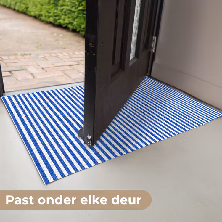 Klassiek - Strepen - Blauw Deurmat klein 898 -USP_NL
