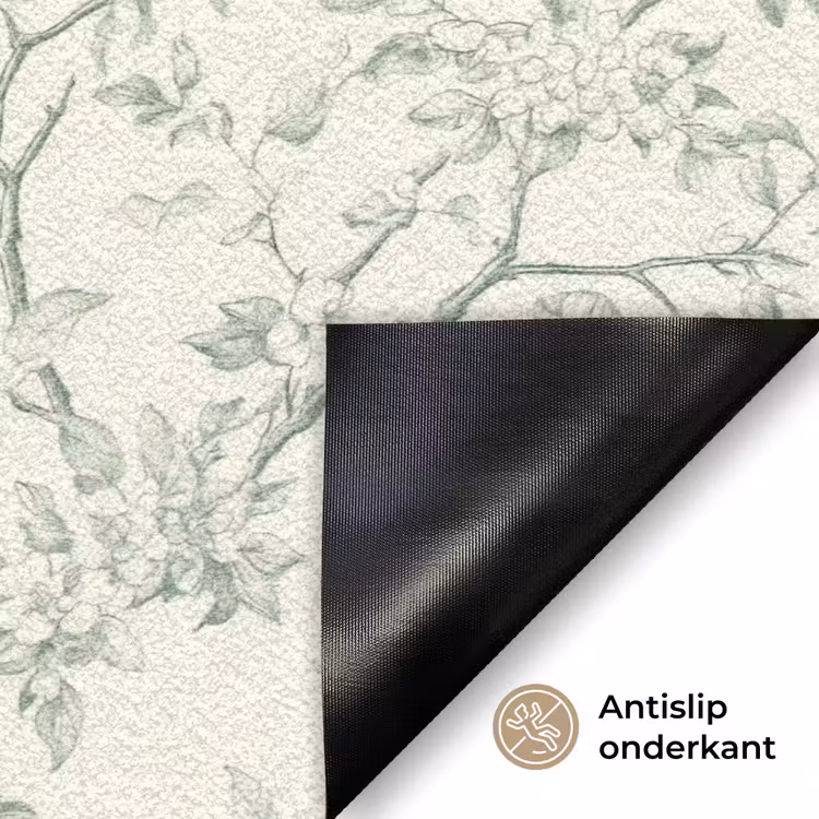 Klassiek - Vogels - Groen Deurmat klein 898 -antislip_NL