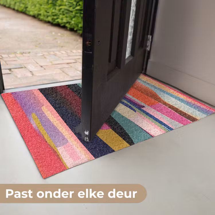 Kleurbanen - Verticaal - Kleurrijk Deurmat klein -USP_NL