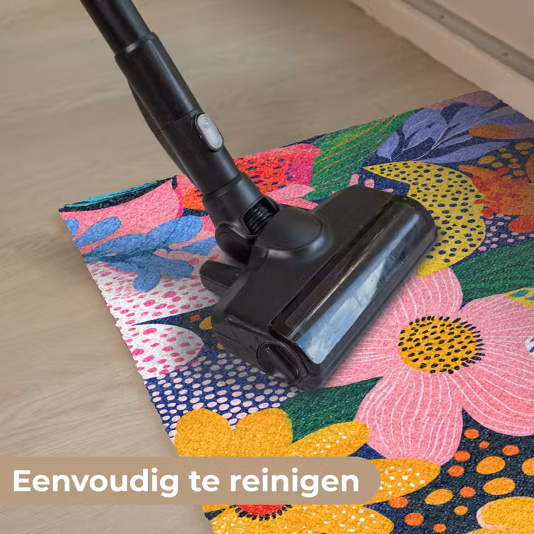Kleurrijk - Bloemen - Abstract - Stippen Deurmat klein -reinigen_NL