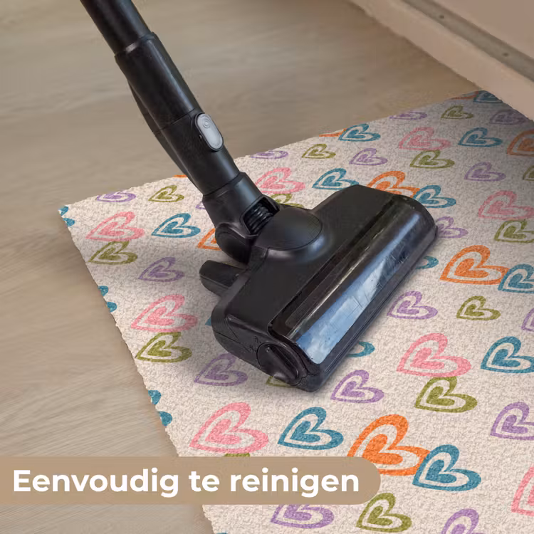 Kleurrijk - Hartjes - Patroon - Beige Deurmat klein 898 -reinigen_NL