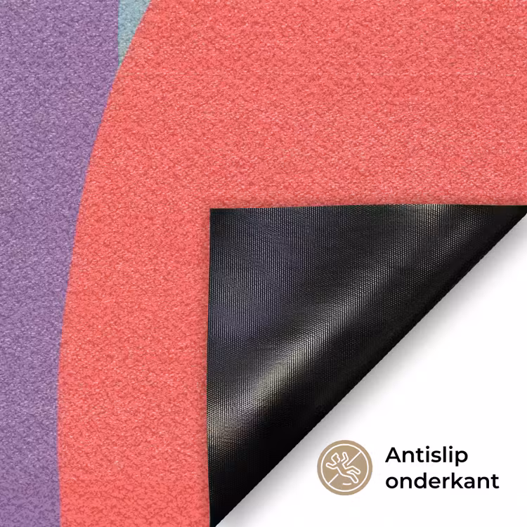 Kleurvakken - Recht - Rond - Abstract Deurmat klein -antislip_NL