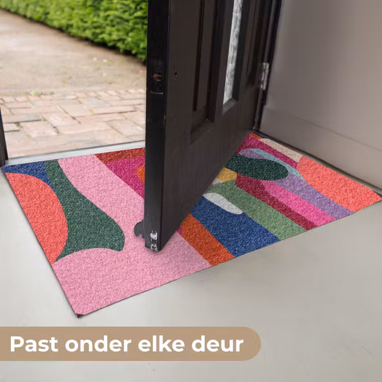 Kleurvakken - Recht - Rond - Abstract Deurmat klein -USP_NL