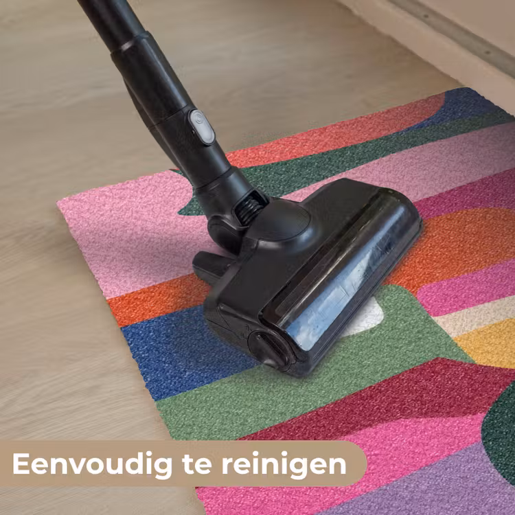 Kleurvakken - Recht - Rond - Abstract Deurmat klein -reinigen_NL