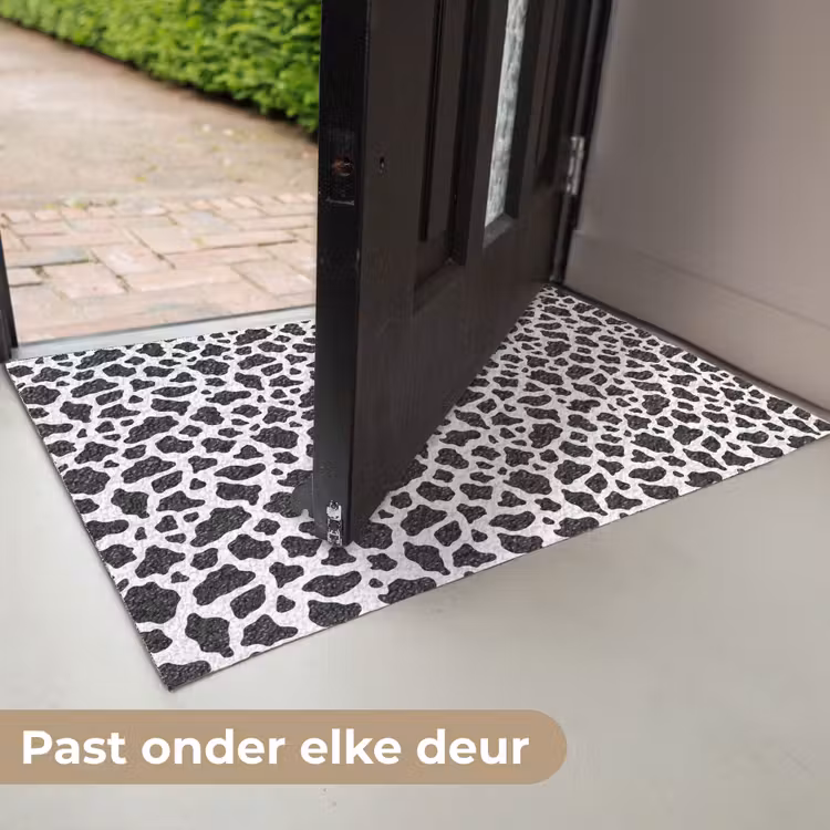 Koe - Vlekken - Patroon - Zwart Deurmat klein 898 -USP_NL