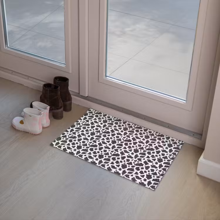 Koe - Vlekken - Patroon - Zwart Deurmat klein 898 -sfeer3