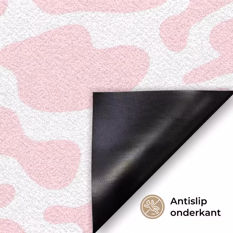 Koeienprint - Roze - Cowboy - Horse Deurmat klein -antislip_NL