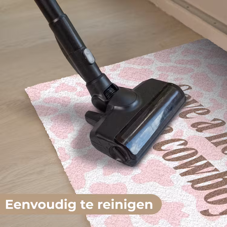 Koeienprint - Roze - Cowboy - Horse Deurmat klein -reinigen_NL