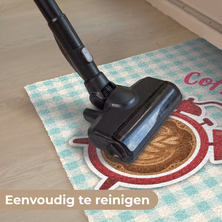 Koffie - Klok - Groen Deurmat klein -reinigen_NL