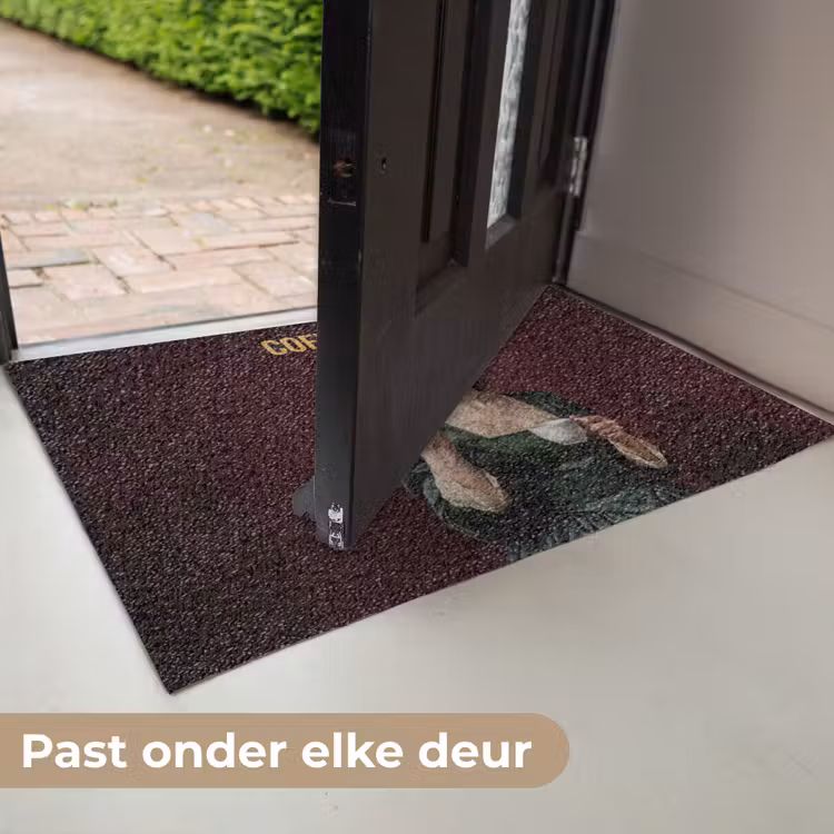 Koffie - Vrouw - Middelvinger Deurmat klein -USP_NL