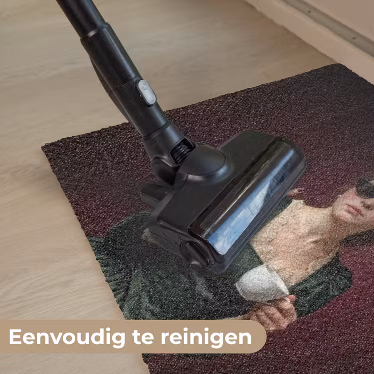 Koffie - Vrouw - Middelvinger Deurmat klein -reinigen_NL
