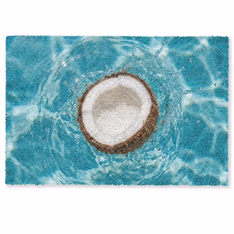 Kokosnoot - Water - Wit Deurmat klein -zkaufland3d