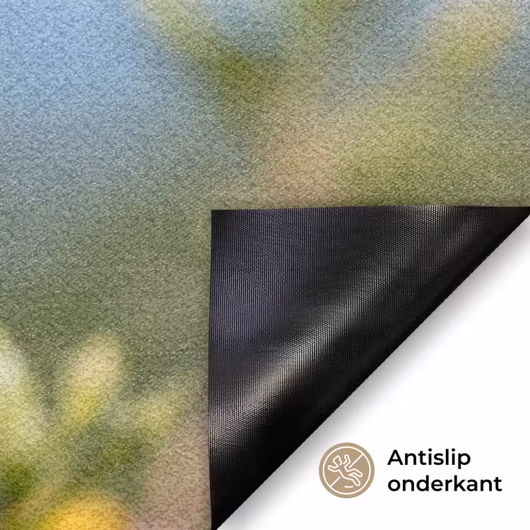Kolibrie - Bloem - Natuur - Groen Deurmat klein -antislip_NL