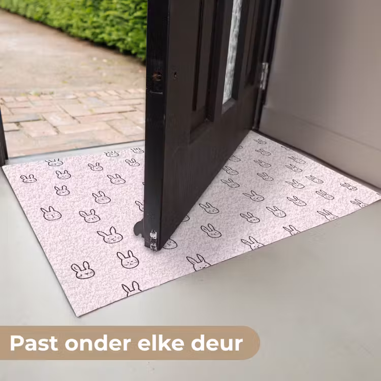 Konijnen - Minimalistisch - Roze Deurmat klein 898 -USP_NL