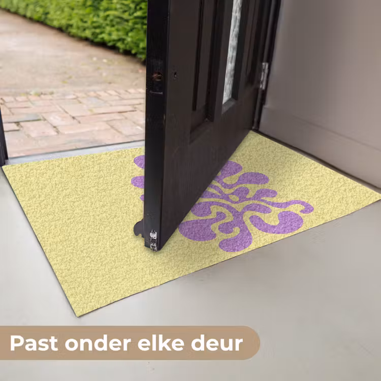 Koraal - Cirkel - Abstract - Geel Deurmat klein -USP_NL