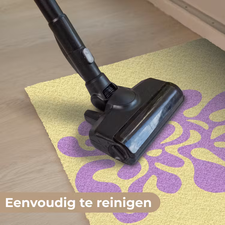 Koraal - Cirkel - Abstract - Geel Deurmat klein -reinigen_NL