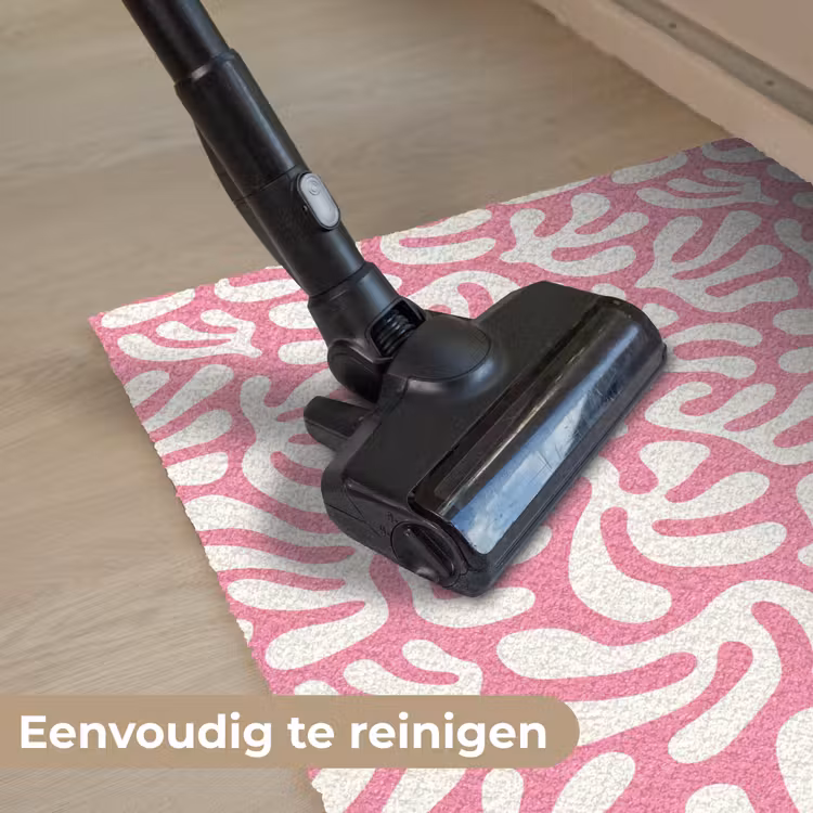 Koraal - Patroon - Roze - Wit - Minimalistisch Deurmat klein -reinigen_NL