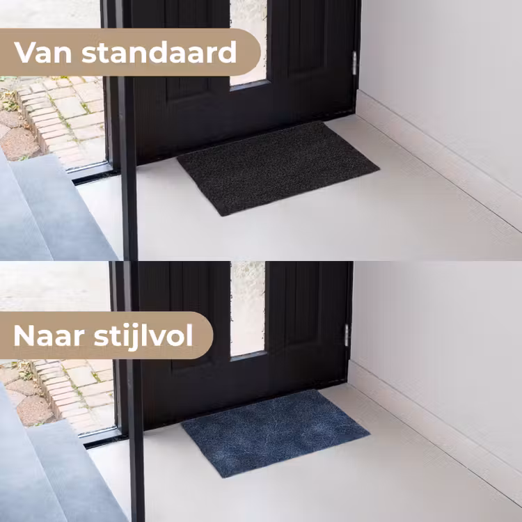 Koraal - Takken - Patroon - Nachtblauw Deurmat klein 898 -voor-na_NL
