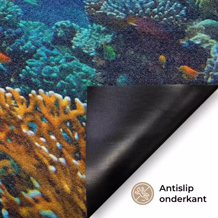 Koraal - Vissen - Oceaan - Natuur - Kleurrijk Deurmat klein -antislip_NL