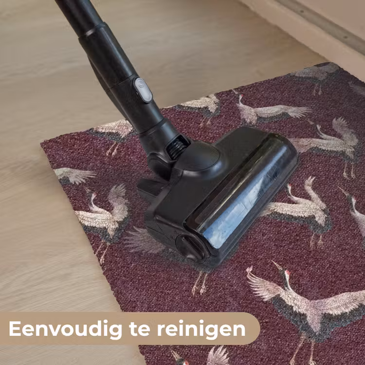 Kraanvogels - Klassiek - Bordeaux Deurmat klein 898 -reinigen_NL