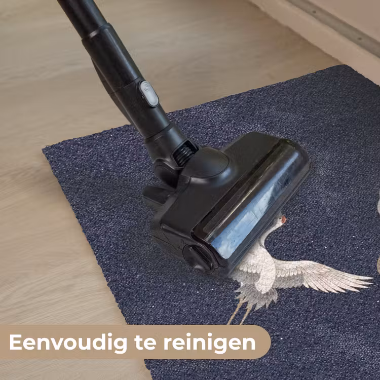 Kraanvogels - Nachthemel - Blauw Deurmat klein -reinigen_NL