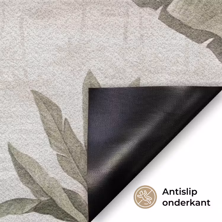 Kraanvogels - Palmbomen - Tropisch Deurmat klein -antislip_NL