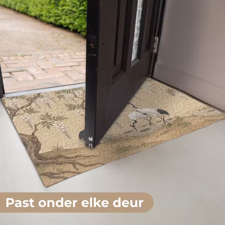 Kraanvogels - Water - Beige Deurmat klein -USP_NL