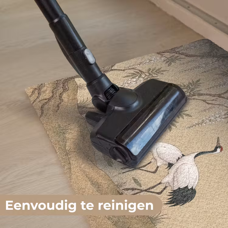 Kraanvogels - Water - Beige Deurmat klein -reinigen_NL