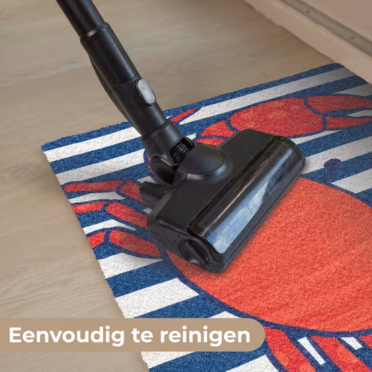 Krab - Strepen - Zeeleven - Illustratie - Rood Deurmat klein -reinigen_NL