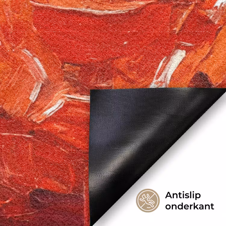 Krab - Zee - Dieren - Abstract - Rood Deurmat klein -antislip_NL