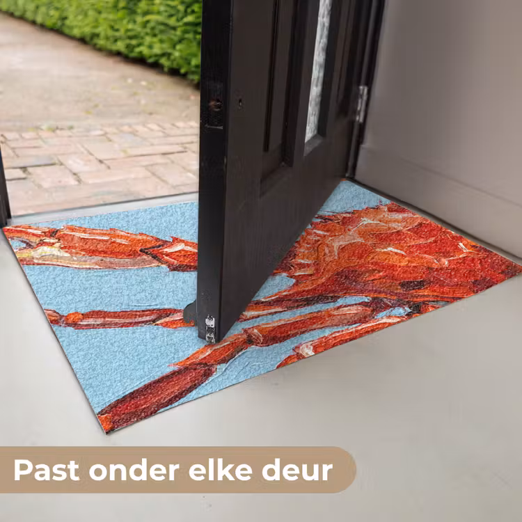 Krab - Zee - Dieren - Abstract - Rood Deurmat klein -USP_NL