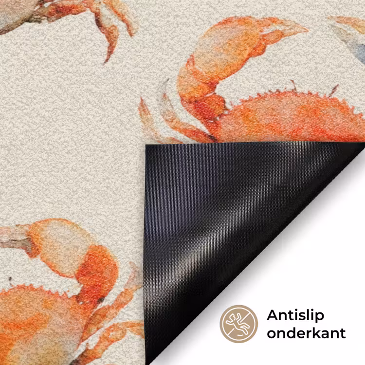 Krabben - Patroon - Oranje Deurmat klein 898 -antislip_NL