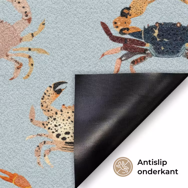 Krabben - Speels - Kleurrijk Deurmat klein 898 -antislip_NL