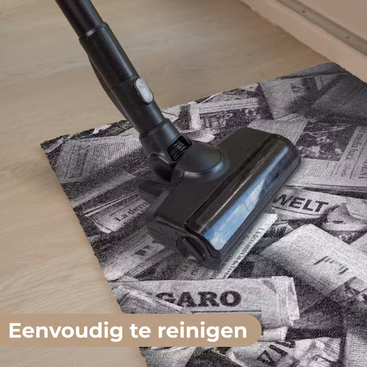 Krant - Stapel - Nieuws - Zwart-wit Deurmat klein -reinigen_NL