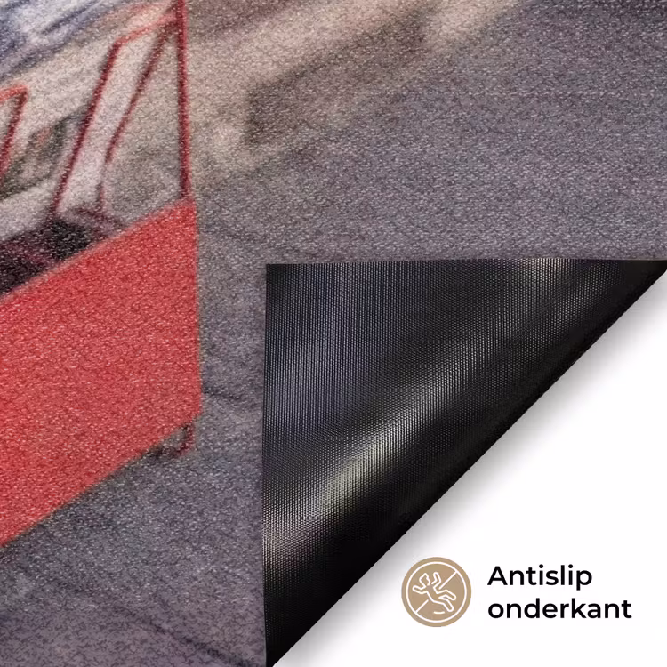 Kranten - Rek - Stedelijk - Dagelijks leven - Rood Deurmat klein -antislip_NL