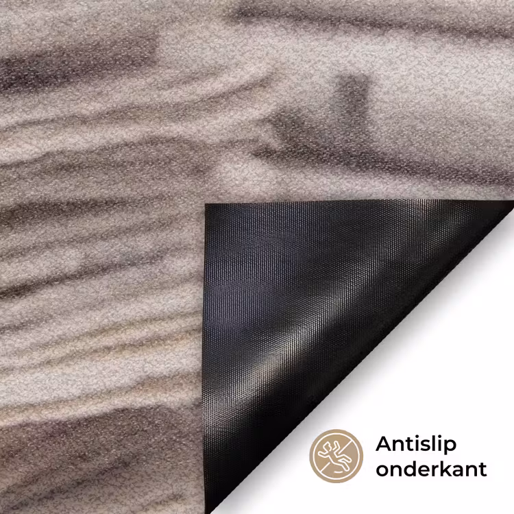 Kranten - Stapel - Nieuws - Vintage - Beige Deurmat klein -antislip_NL