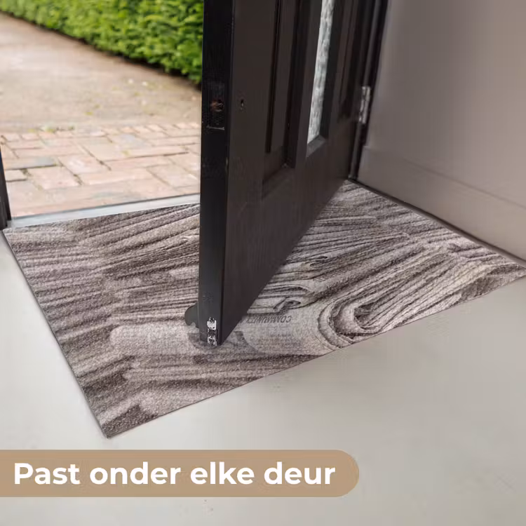 Kranten - Stapel - Nieuws - Vintage - Beige Deurmat klein -USP_NL