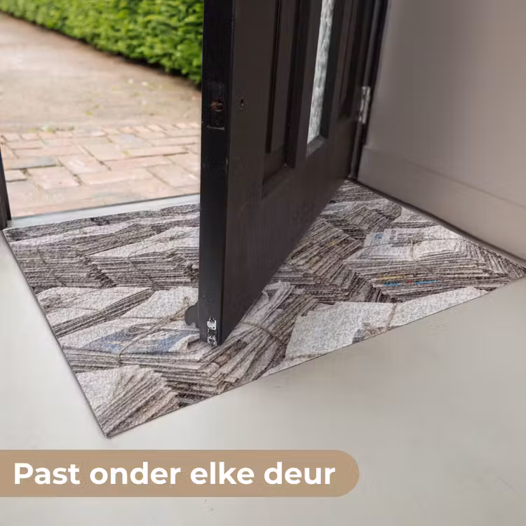 Kranten - Stapels - Touw - Informatie - Vintage Deurmat klein -USP_NL