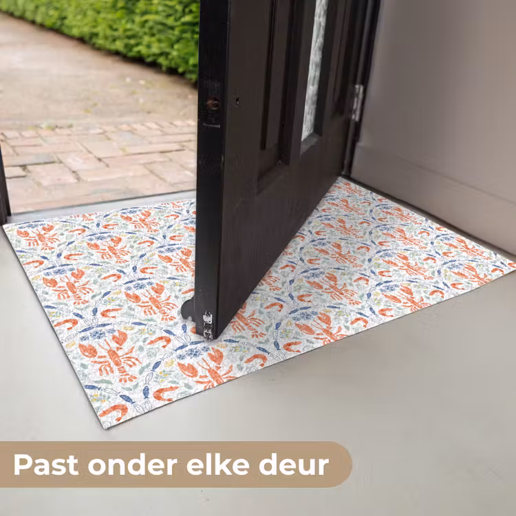 Kreeft - Patroon - Blauw Deurmat klein 898 -USP_NL