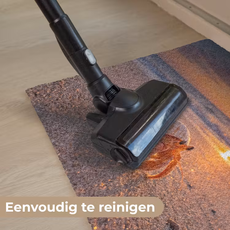 Kreeft - Strand - Natuur - Zonsondergang - Oranje Deurmat klein -reinigen_NL