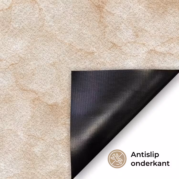Kristalstructuur - Bruin - Marmer Deurmat klein 898 -antislip_NL