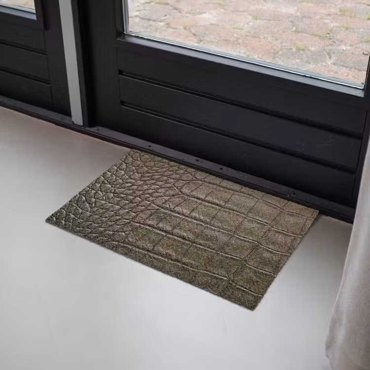 Krokodillenleer - Structuur - Groen Deurmat klein -sfeer2