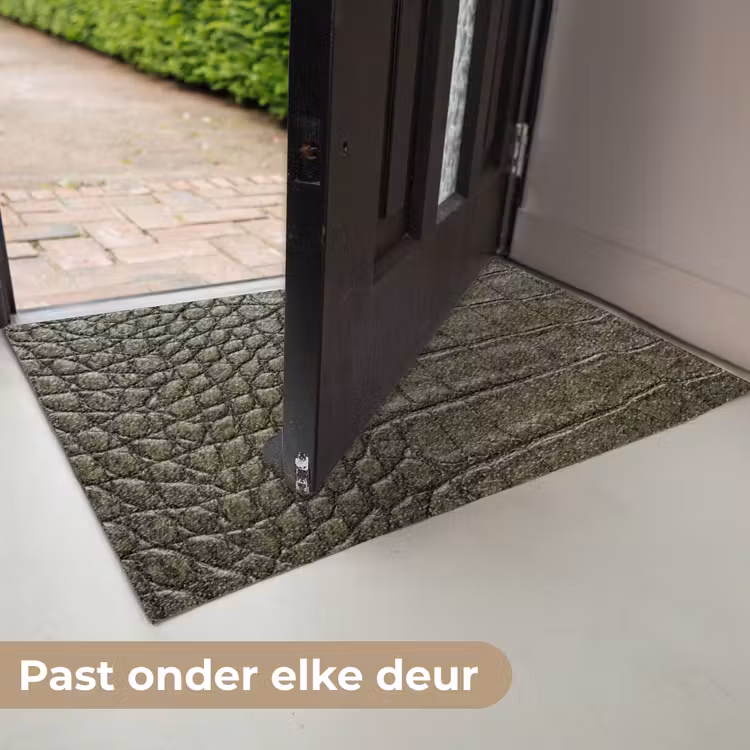 Krokodillenleer - Structuur - Groen Deurmat klein -USP_NL