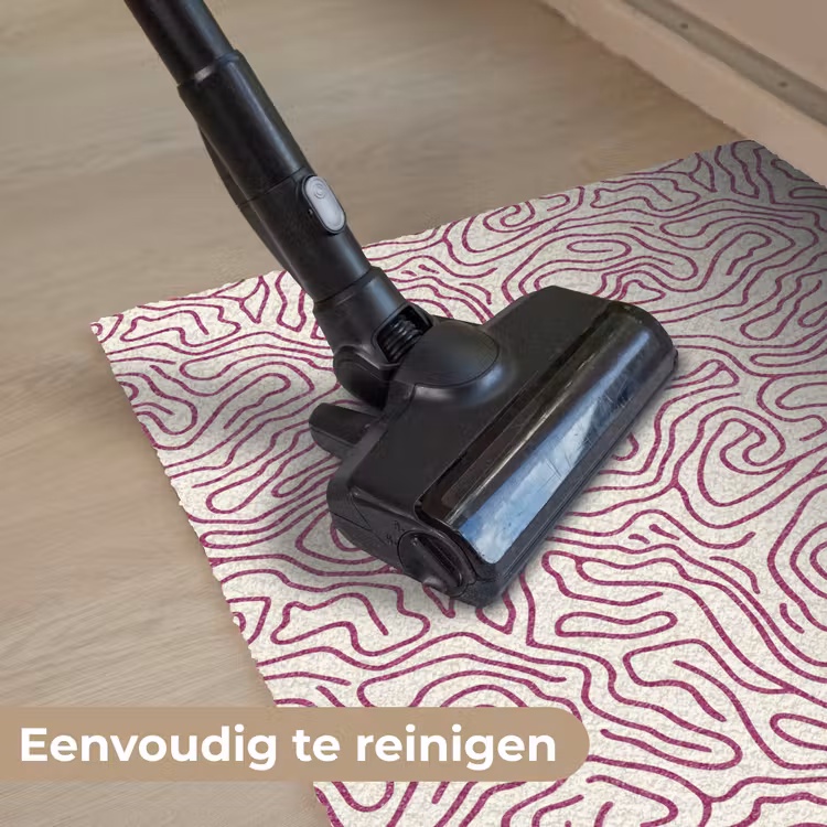 Kronkelende lijn - Magenta - Crème Deurmat klein 898 -reinigen_NL